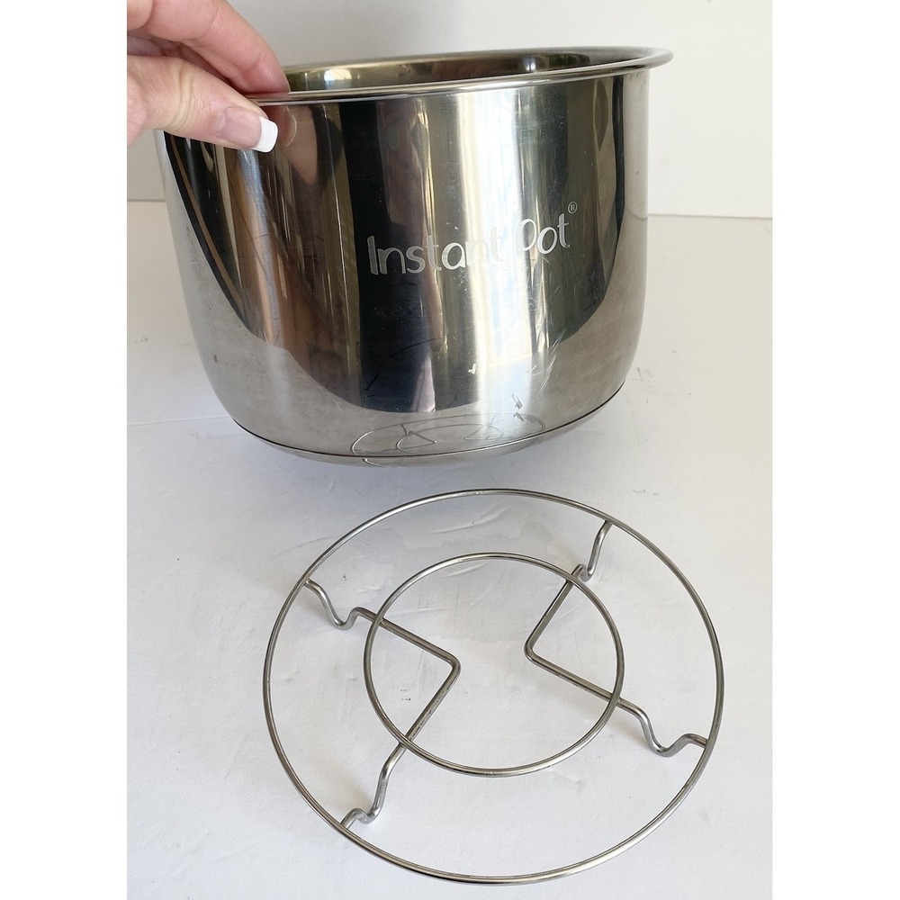 Instant Pot Plus Mini 3 QT Inner Pot Stainless Steel Trivet Rack Insert Bowl OEM
